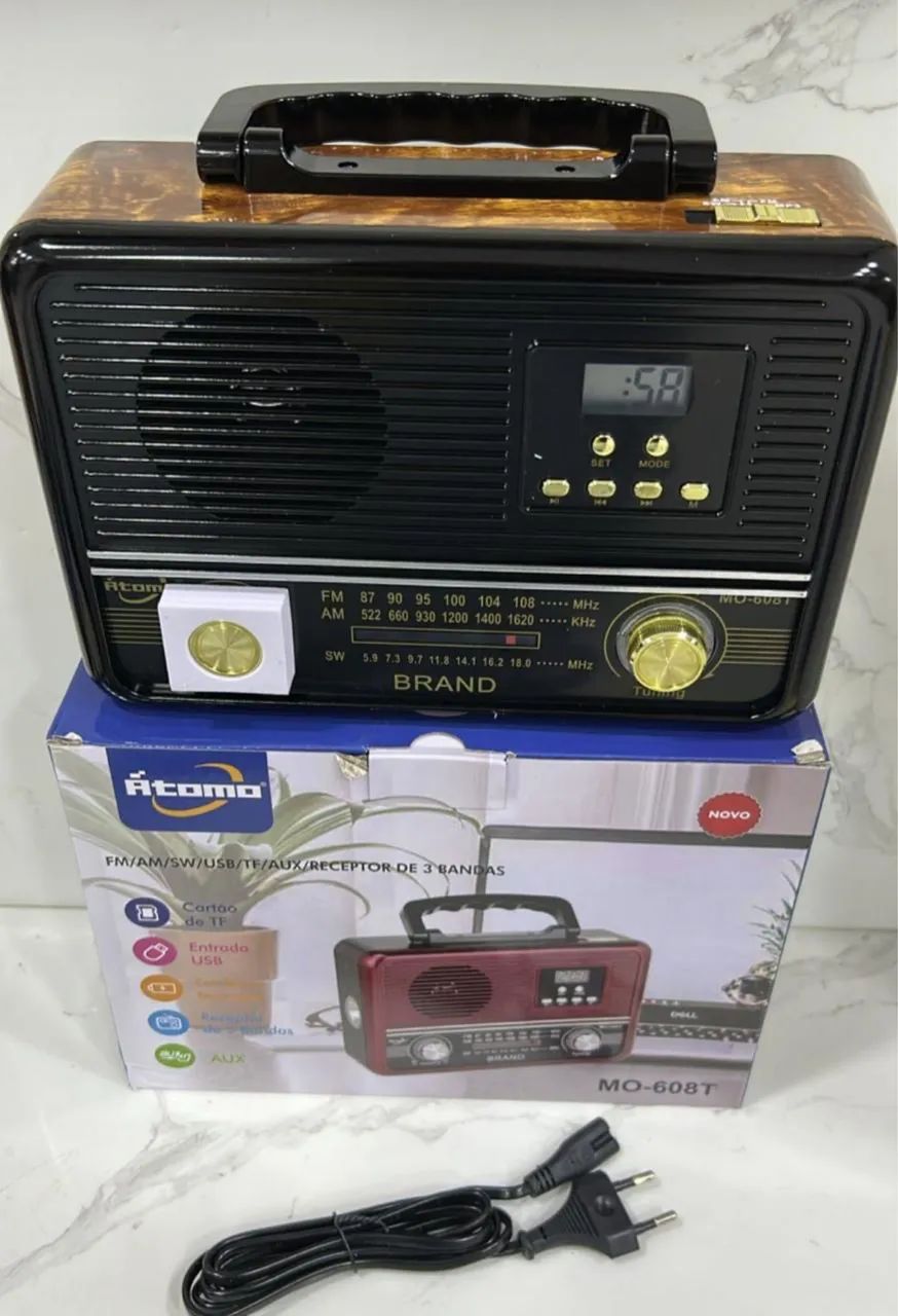 Rádio retrô USB e FM - Foto 2