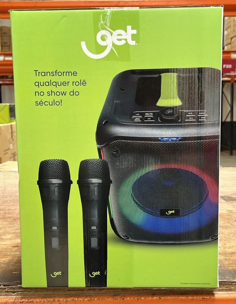 Caixa de Som Bluetooth TWS GET Cube2 Com dois Microfones - Foto 2