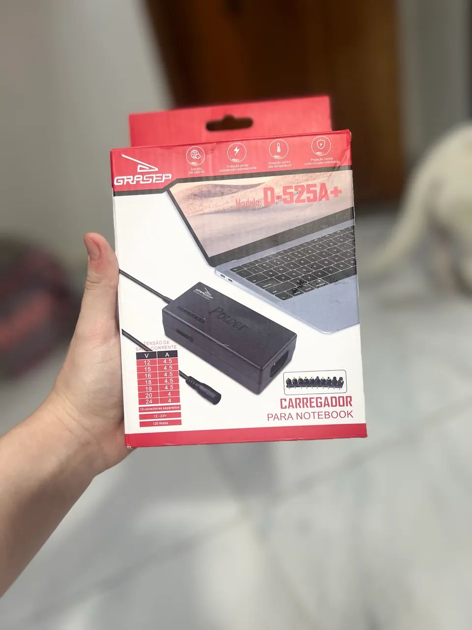 Fonte Carregador Universal Notebook Grasep 120W D-525A+ (Com Caixa e Conectores)? - Foto 4