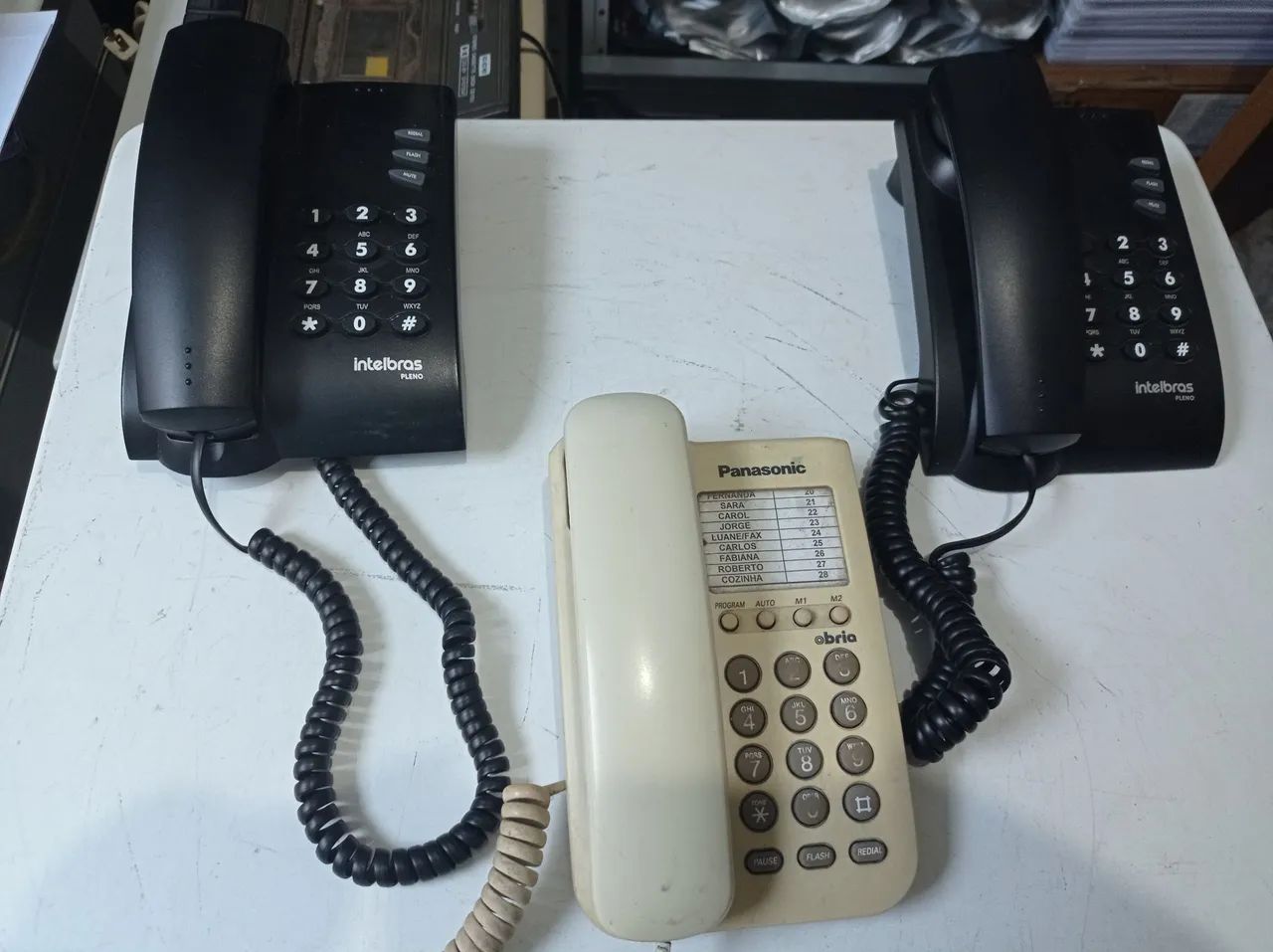 Telefone fixo com fio 