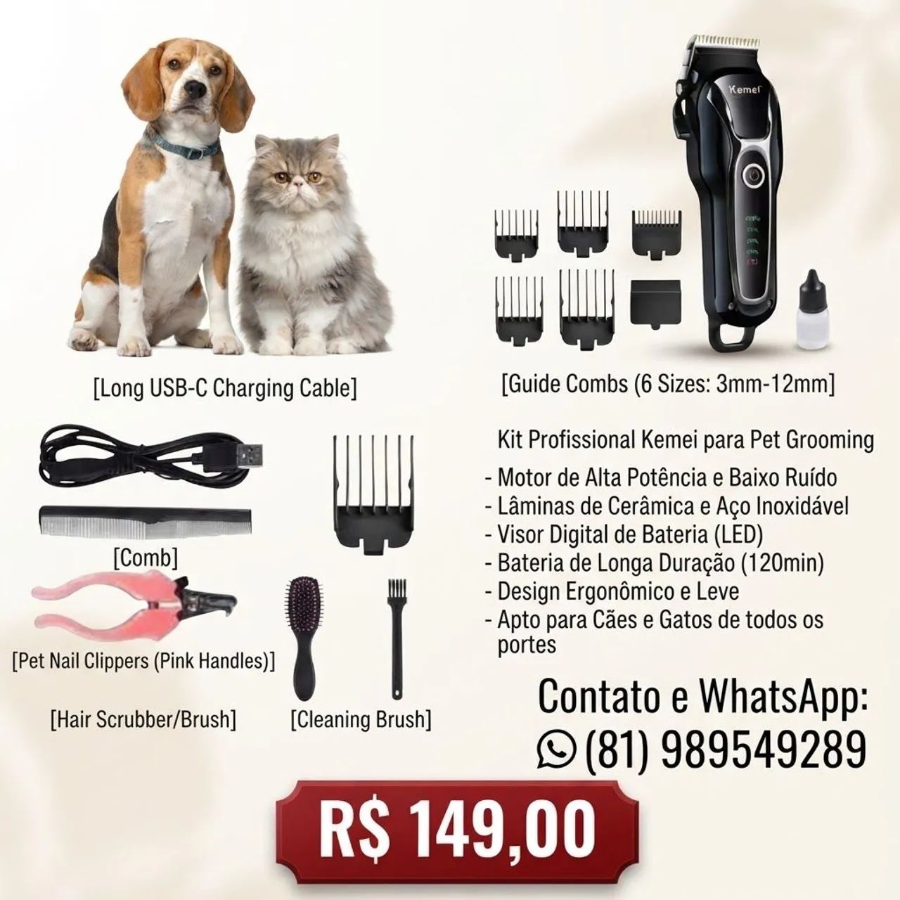 Máquina de corte para gato e cachorro 