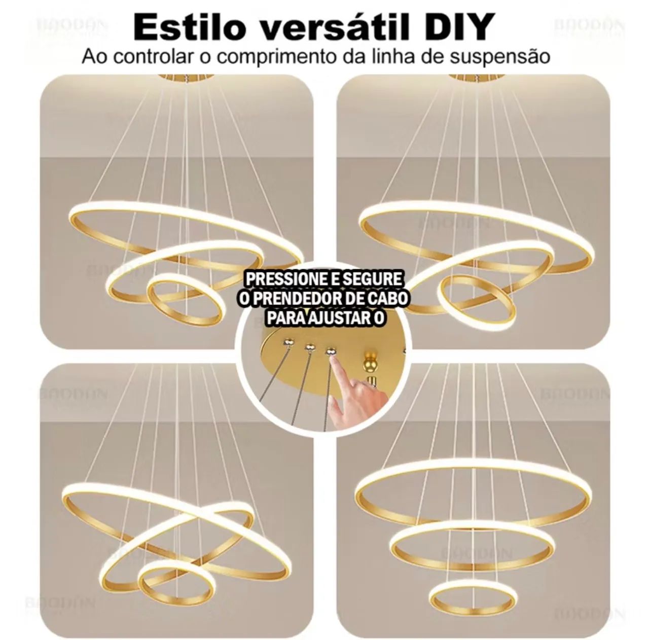 Lustre de Luxo Dourado - Foto 5