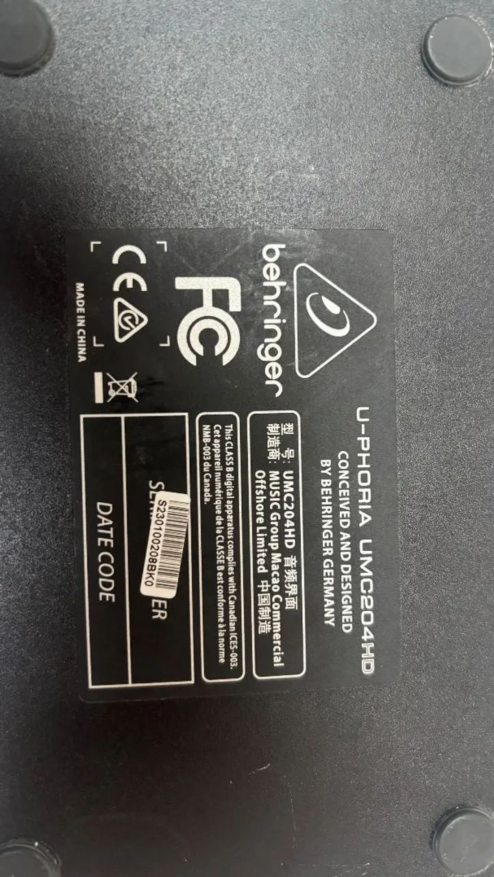Interface de Áudio Behringer U-Phoria UMC204HD  - Foto 3