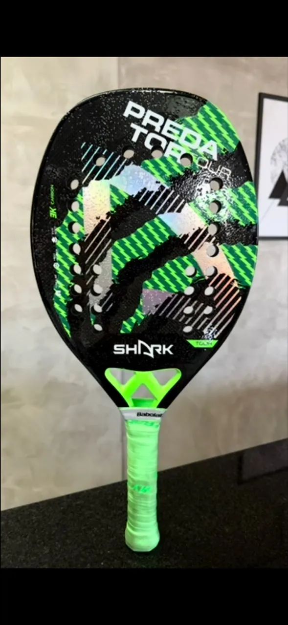 Raquete Beach Tennis Shark Predator Tour 2023 20mm - Foto 5