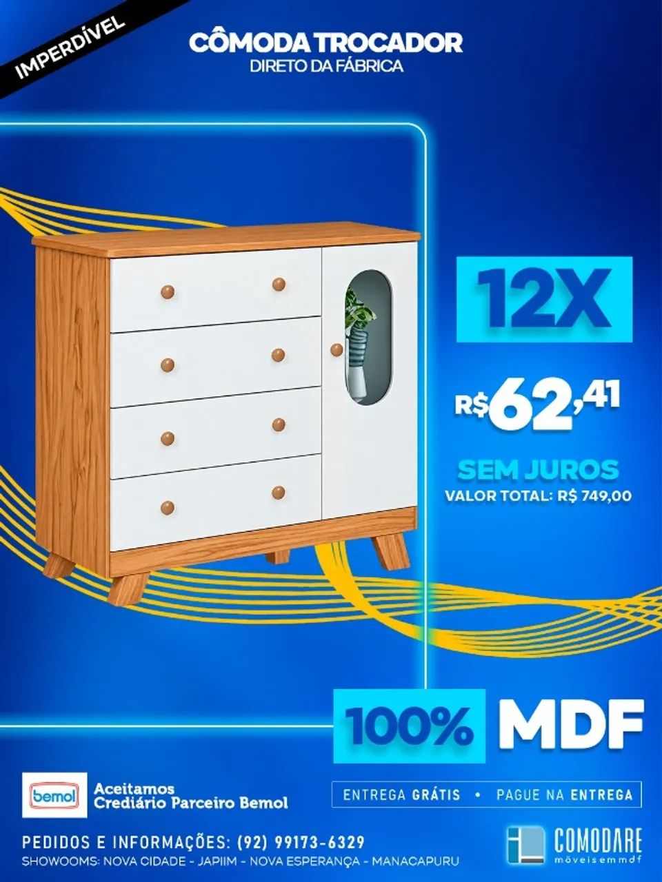 Cômoda trocador