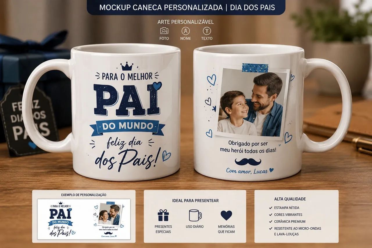 Caneca personalizada dia dos pais  - Foto 2