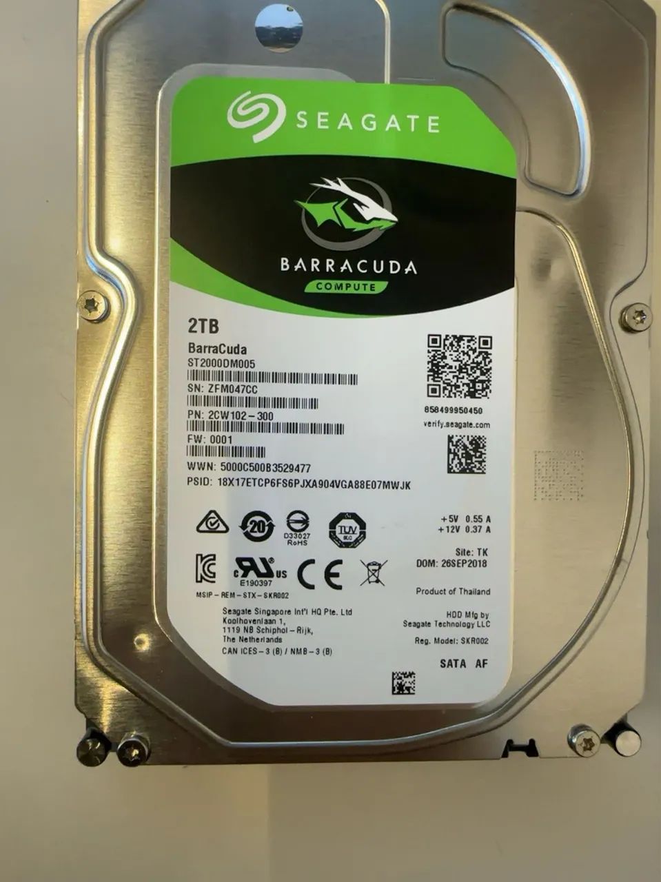 HD Seagate BarraCuda 2TB SATA 3,5