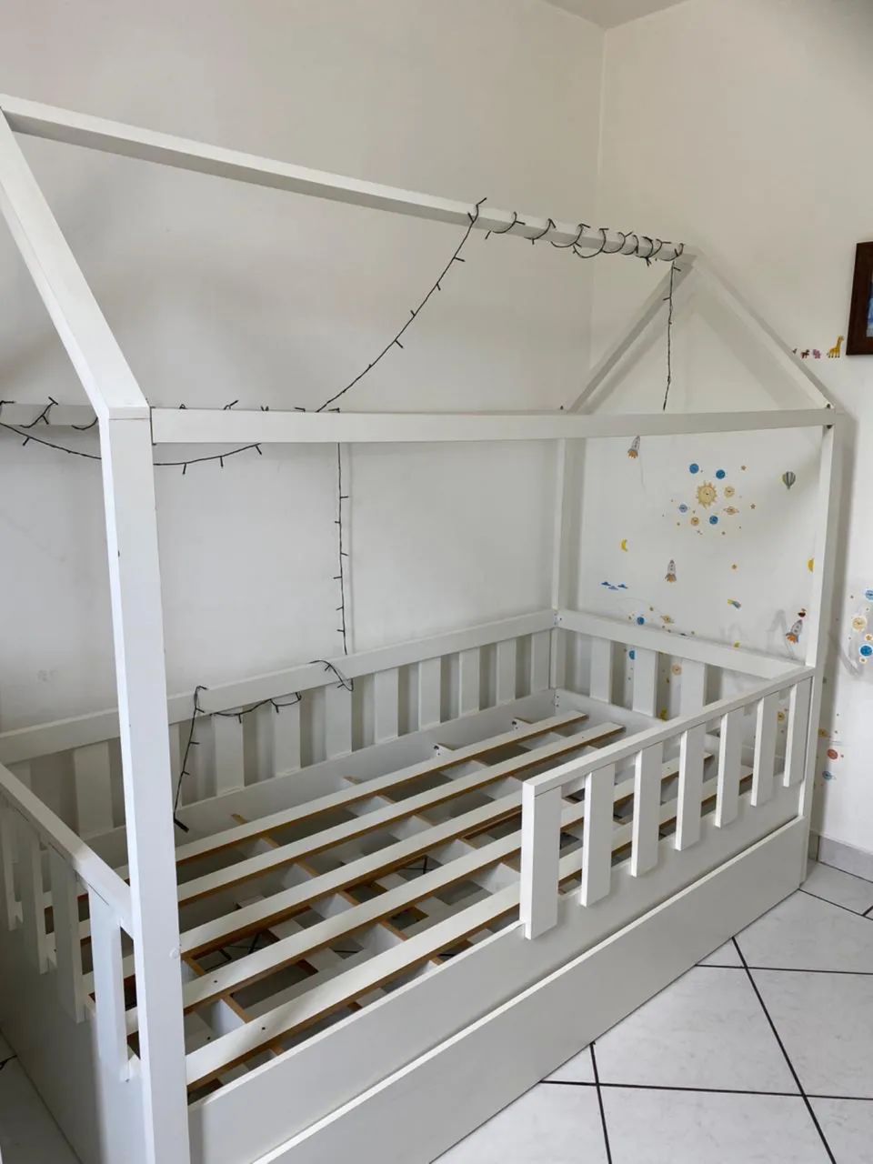 Cama casinha MDF -Branca  - Foto 4