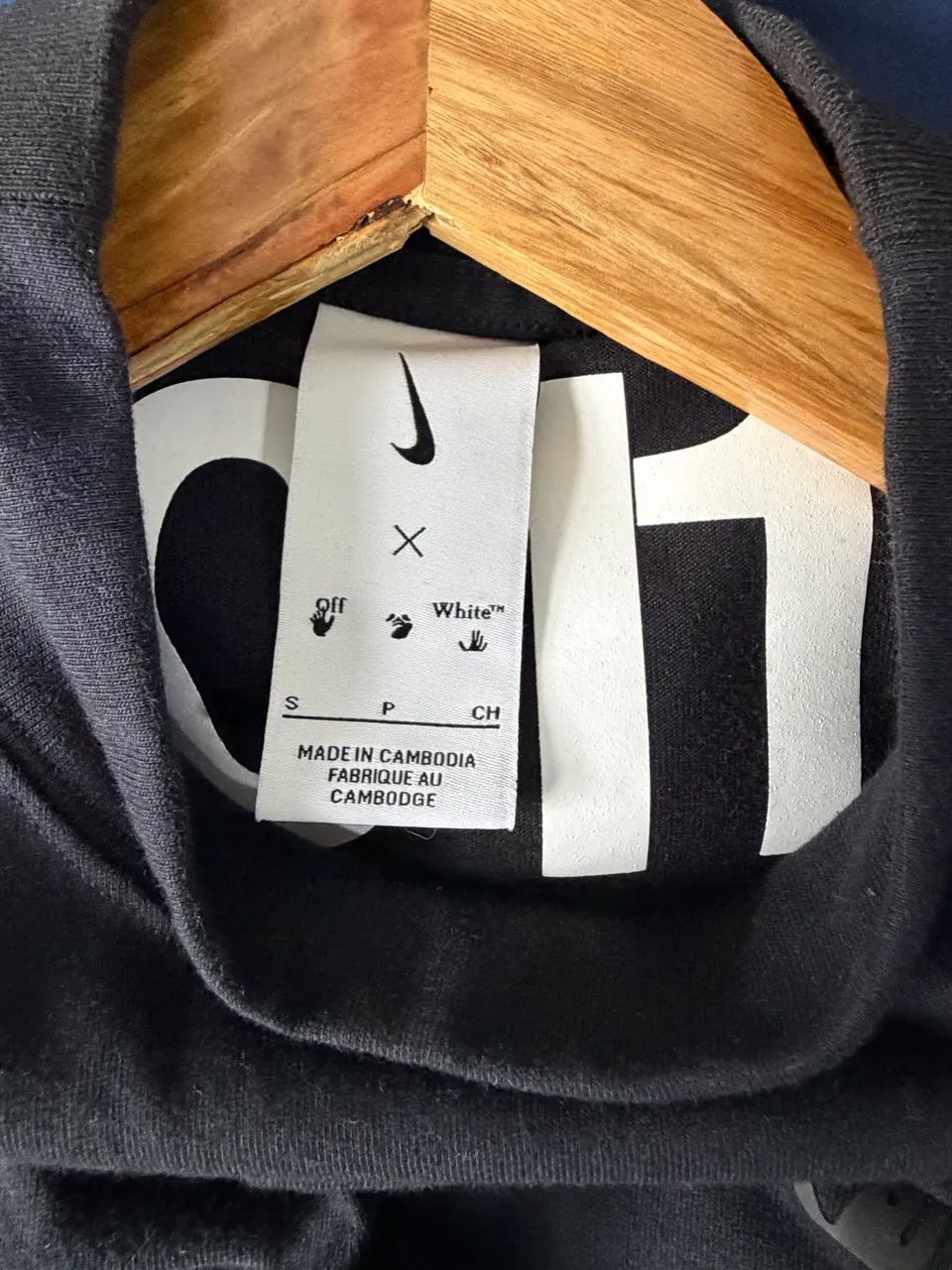 Camiseta Nike x OFF-White Top Short-Sleeve Preta - Foto 3