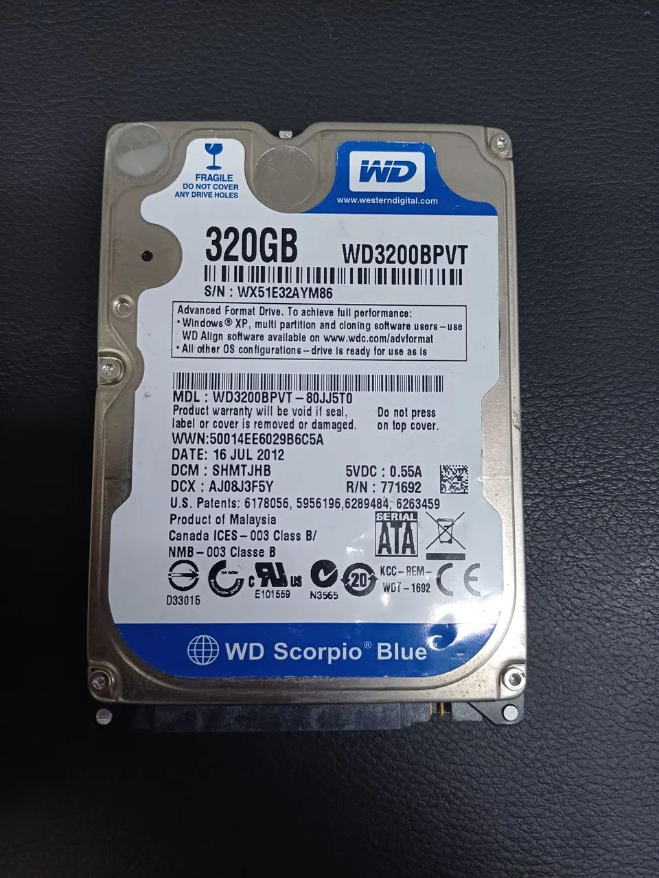 Hd 320gb WD