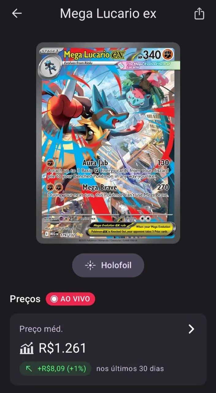 Carta Pokemon - Mega Lucario EX  - Foto 4