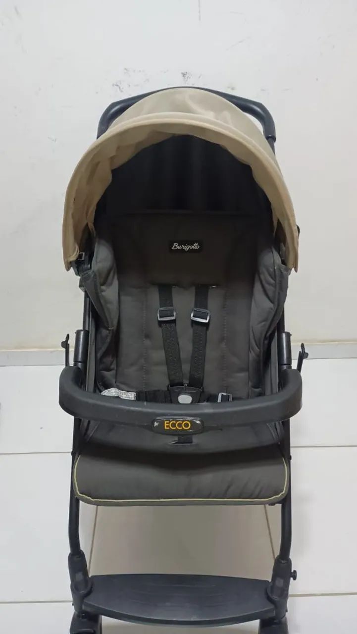Carrinho de Bebê Burigotto Ecco Preto/cinza - Foto 5