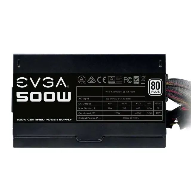 Fonte EVGA, 500W, 80 Plus White, PFC Ativo - Foto 3