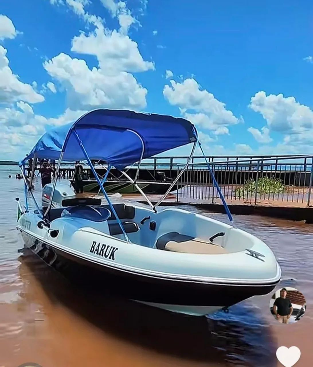 Lancha 14 pés com motor 50HP