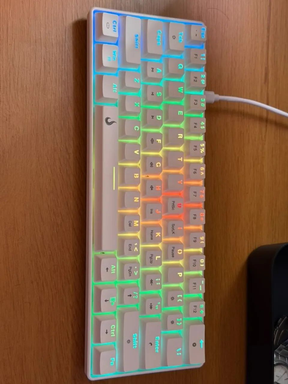  Teclado mecanico RGB Rise Mode GM1 White - Foto 3
