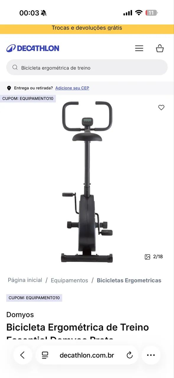 Bicicleta ergométrica 