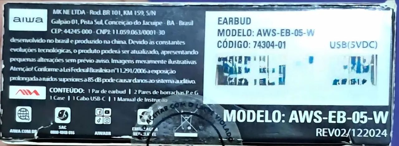 Fone de Ouvido Aiwa Original - Alta Qualidade  - Foto 4
