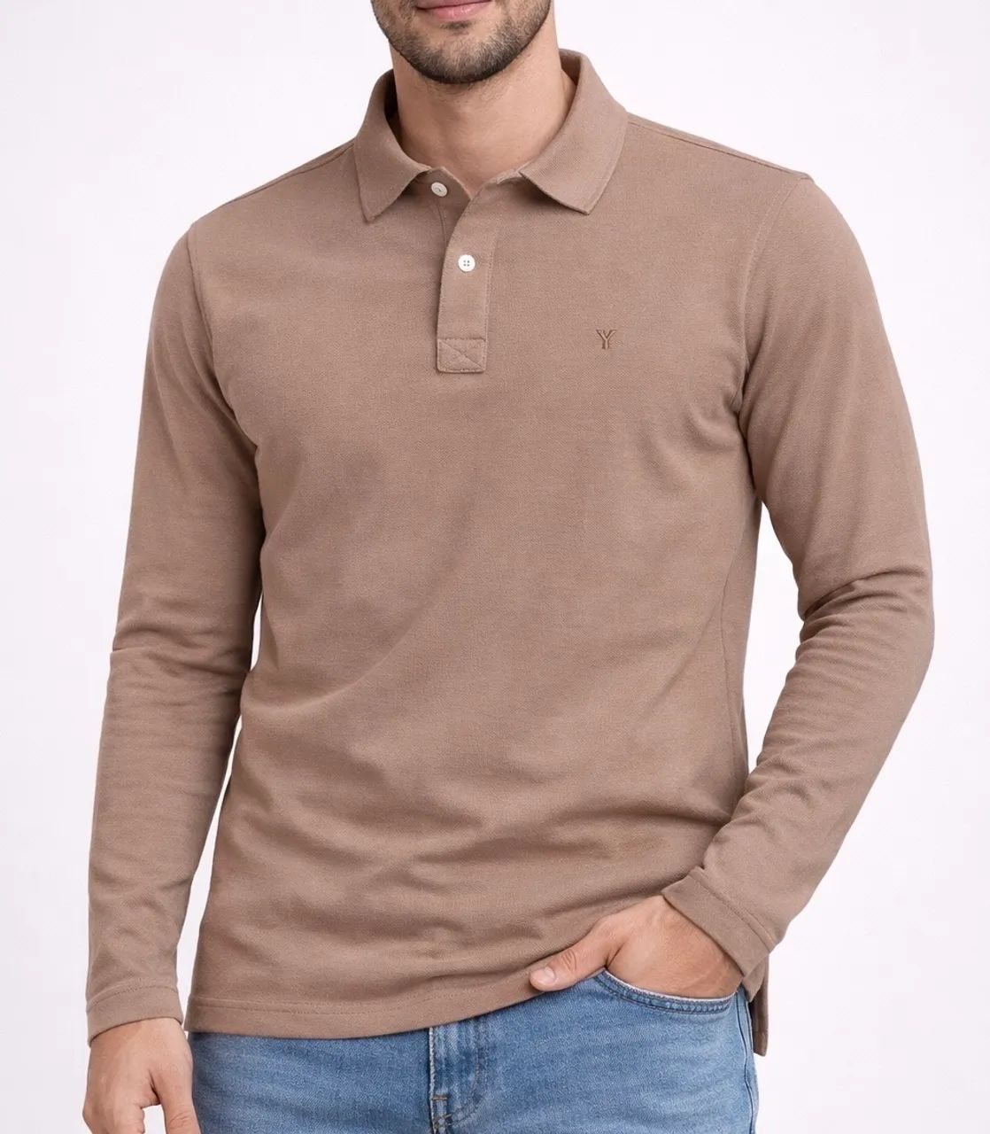 Camisas Suedine Polo Longa 