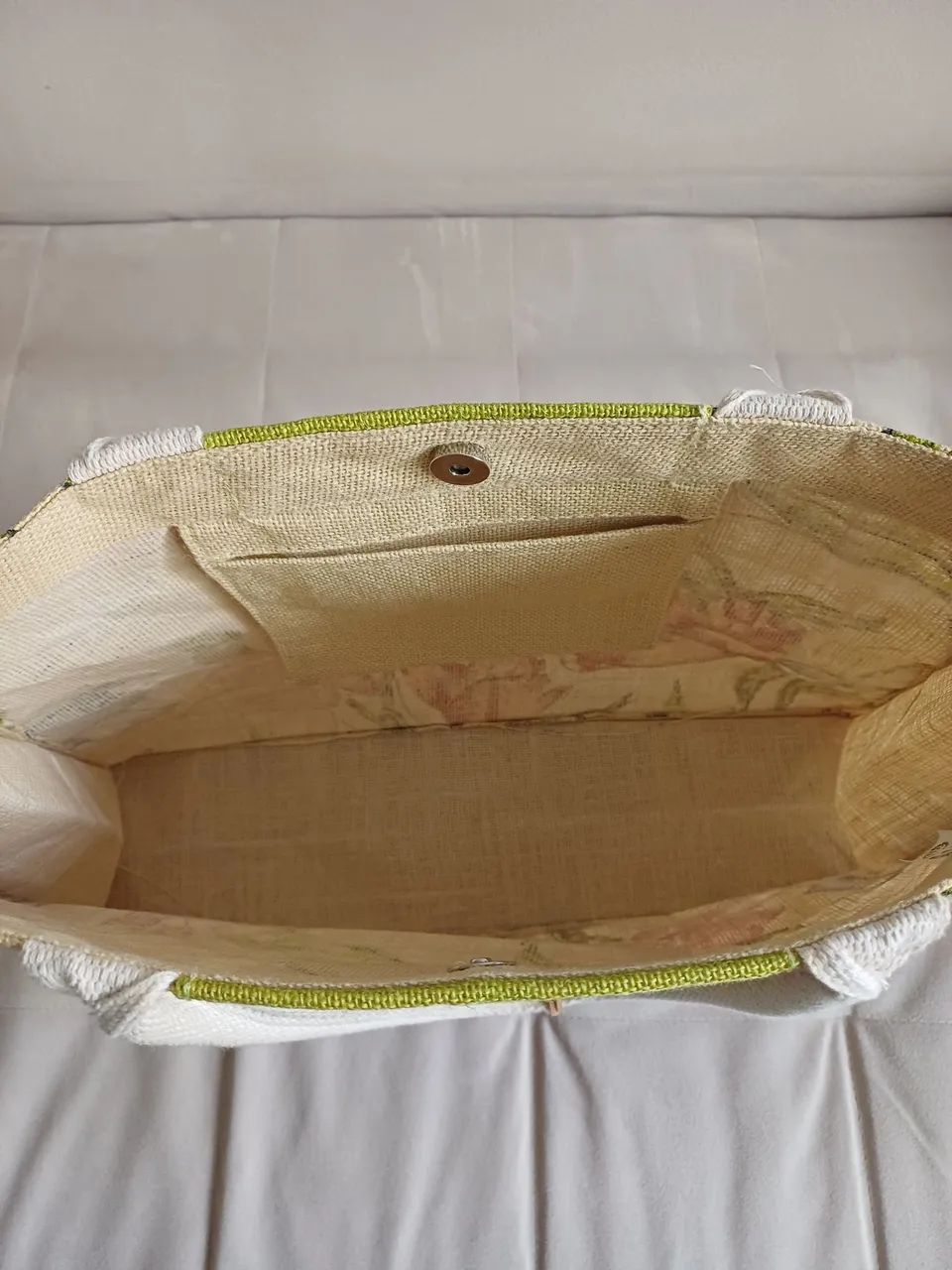Bolsa de praia juta usada - Foto 4
