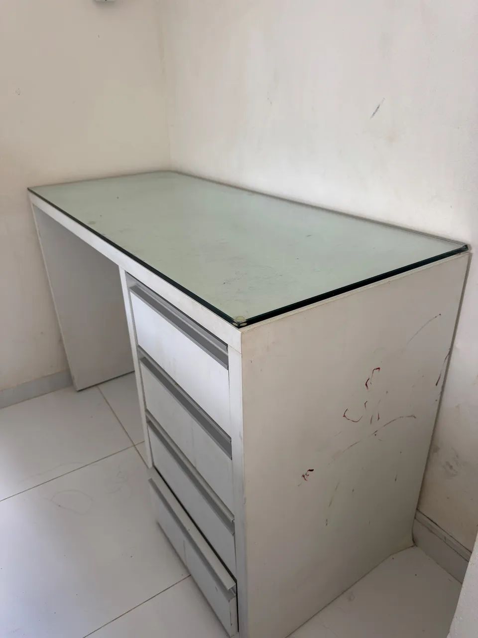 Mesa P/ Estudo C/ Tampo de Vidro Temperado  - Foto 3