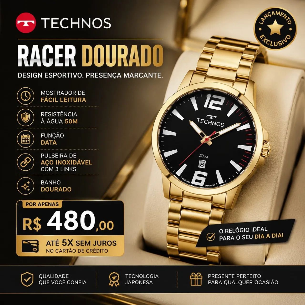 Relógio masculino  - Foto 4