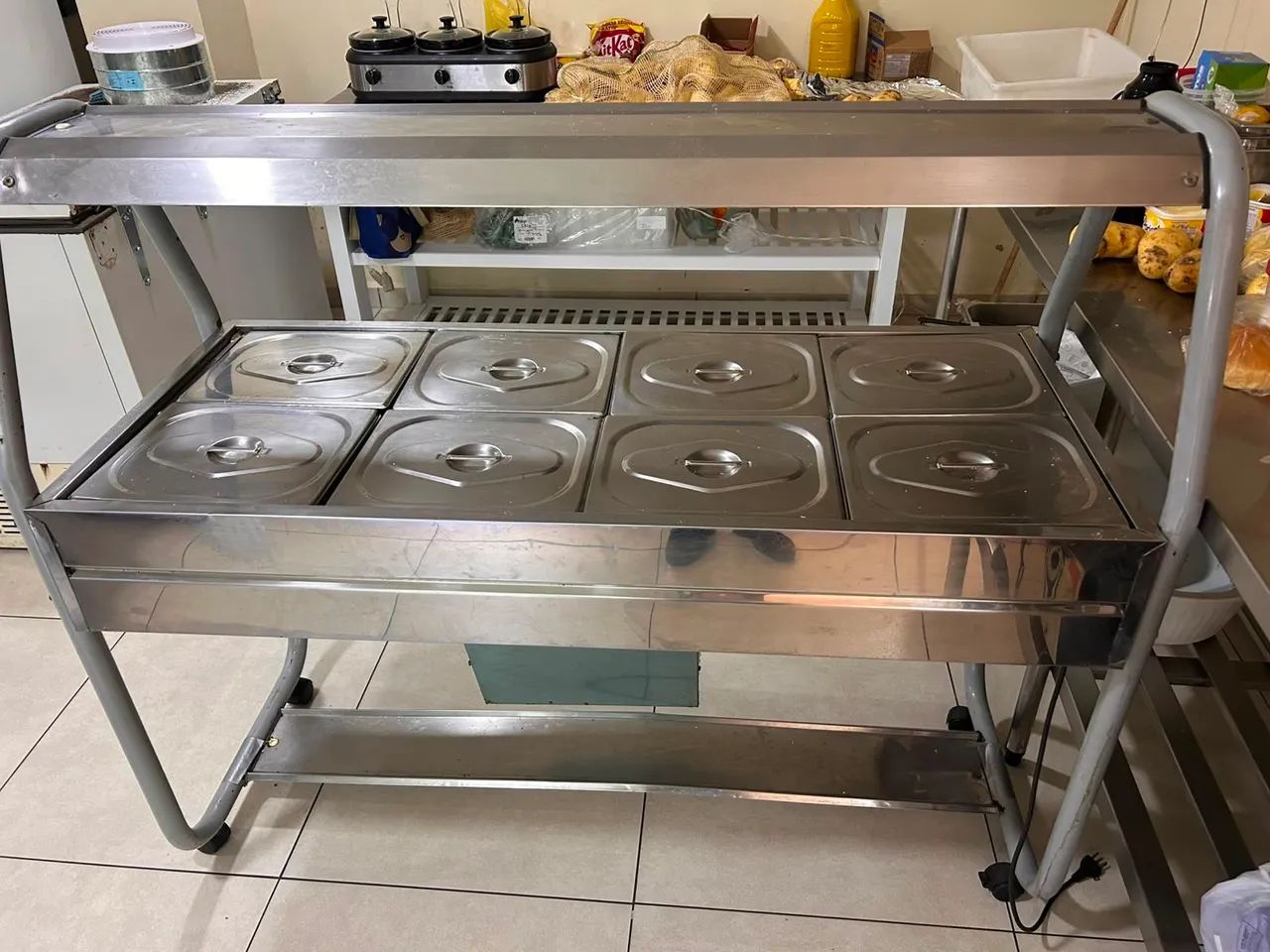 Balcão self service buffet duplo Estufa 8 cubas. - Foto 4