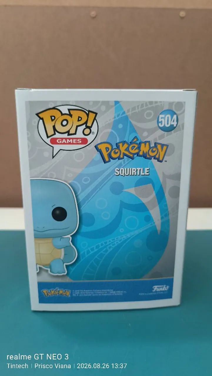 Funko Pop Squirtle #504 Pokémon Original Novo Lacrado - Foto 3