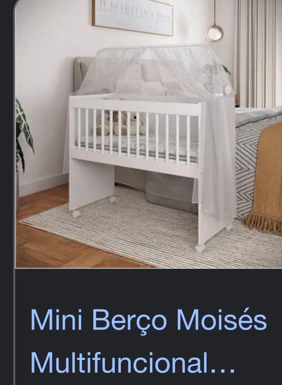 mini berço + colchão 
