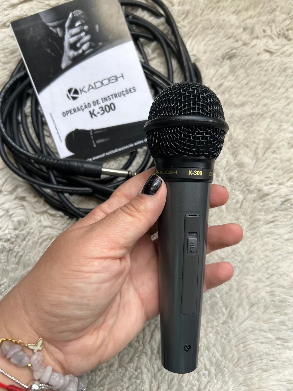 Microfone Kadosh K-300 com fio 2 metros - Foto 4
