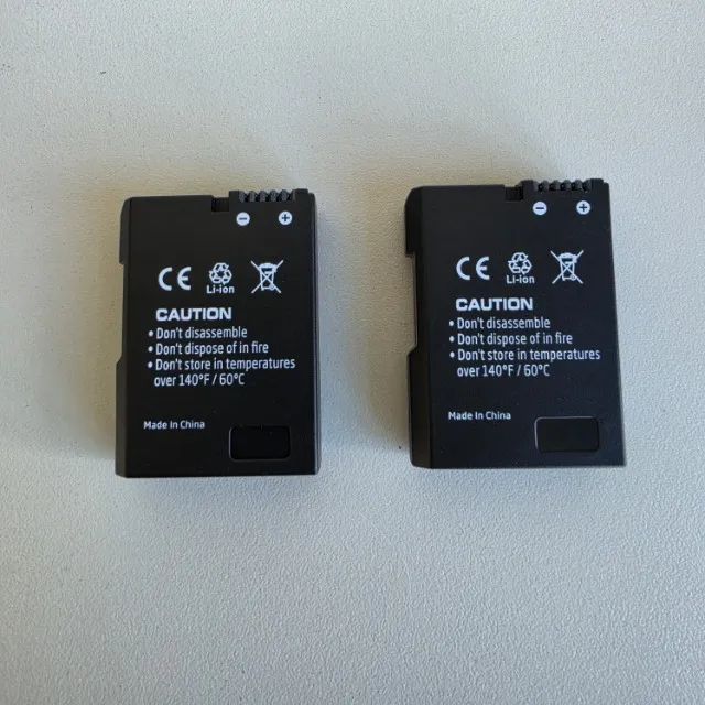 Kit com duas baterias para Nikon EN-EL14 - 1100mAh - Foto 2