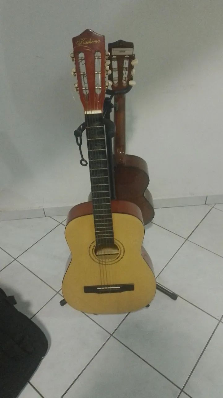 Violão  kashima com suporte  em perfeito estado - Foto 4