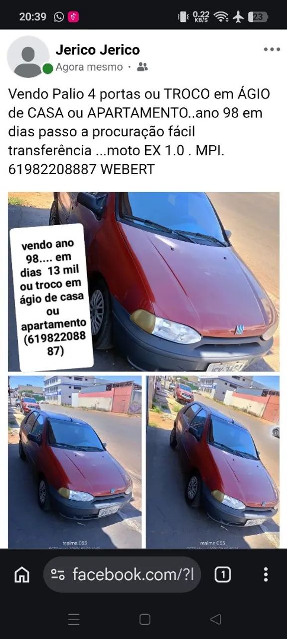 Fiat Palio EX 1.0 MPI 4P 1998