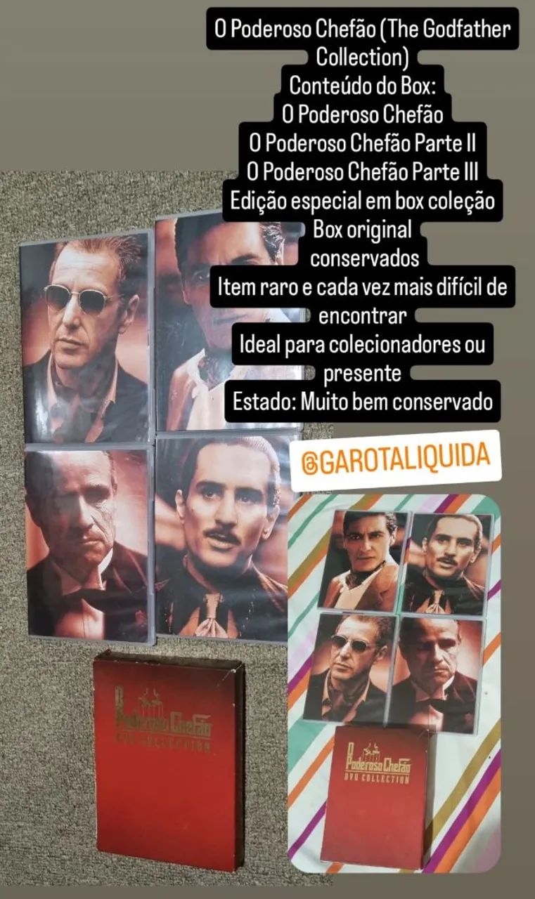 DVD O Poderoso Chefão box 4 dvd's