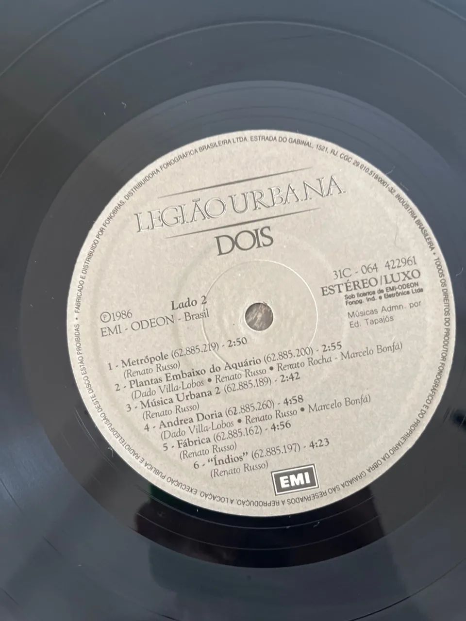 LP Legião Urbana - Dois   Edição original - Foto 3