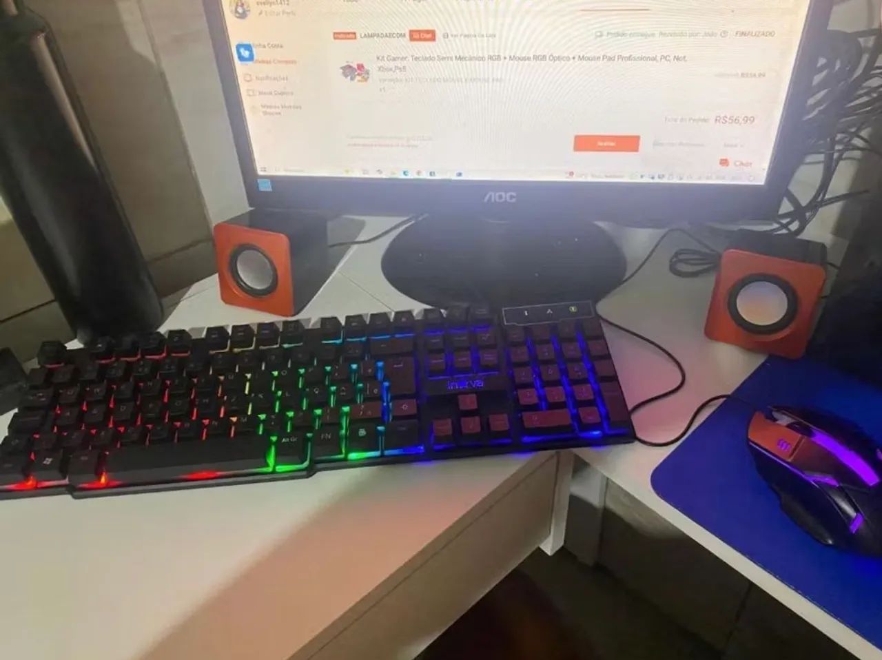 Kit teclado, mouse e mouse pad - Foto 2