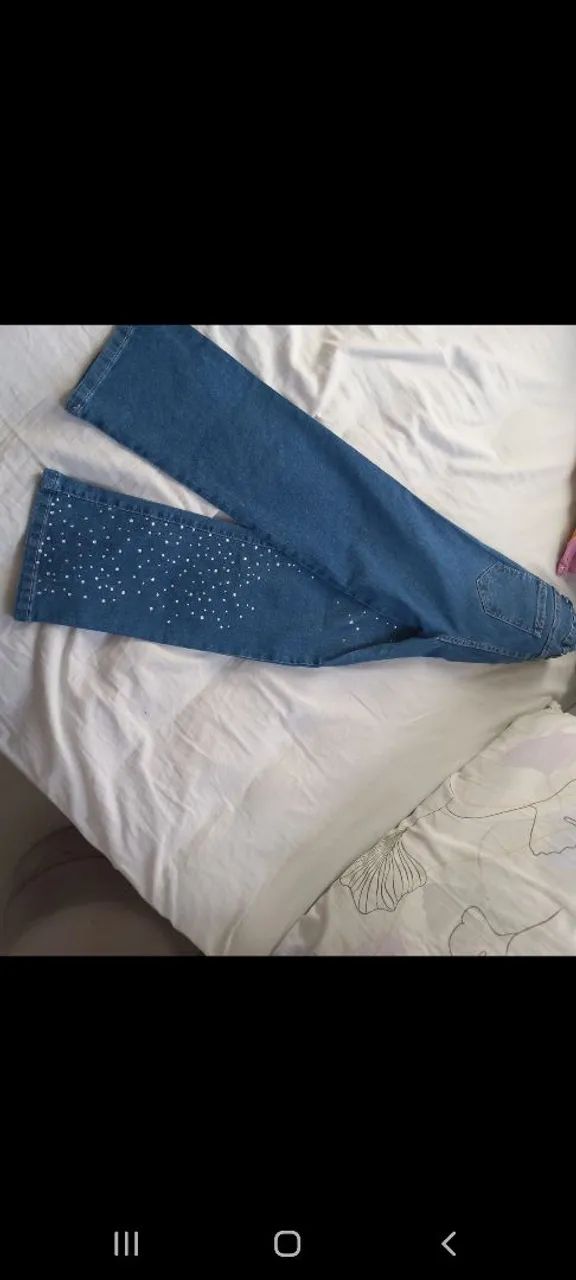 Calca jeans menina tam 10 - Foto 3