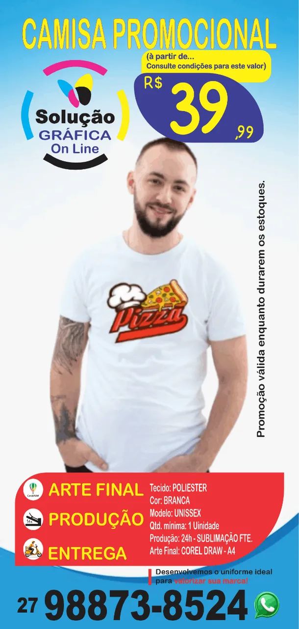 CAMISA DE UNIFORME PROMOCIONAL