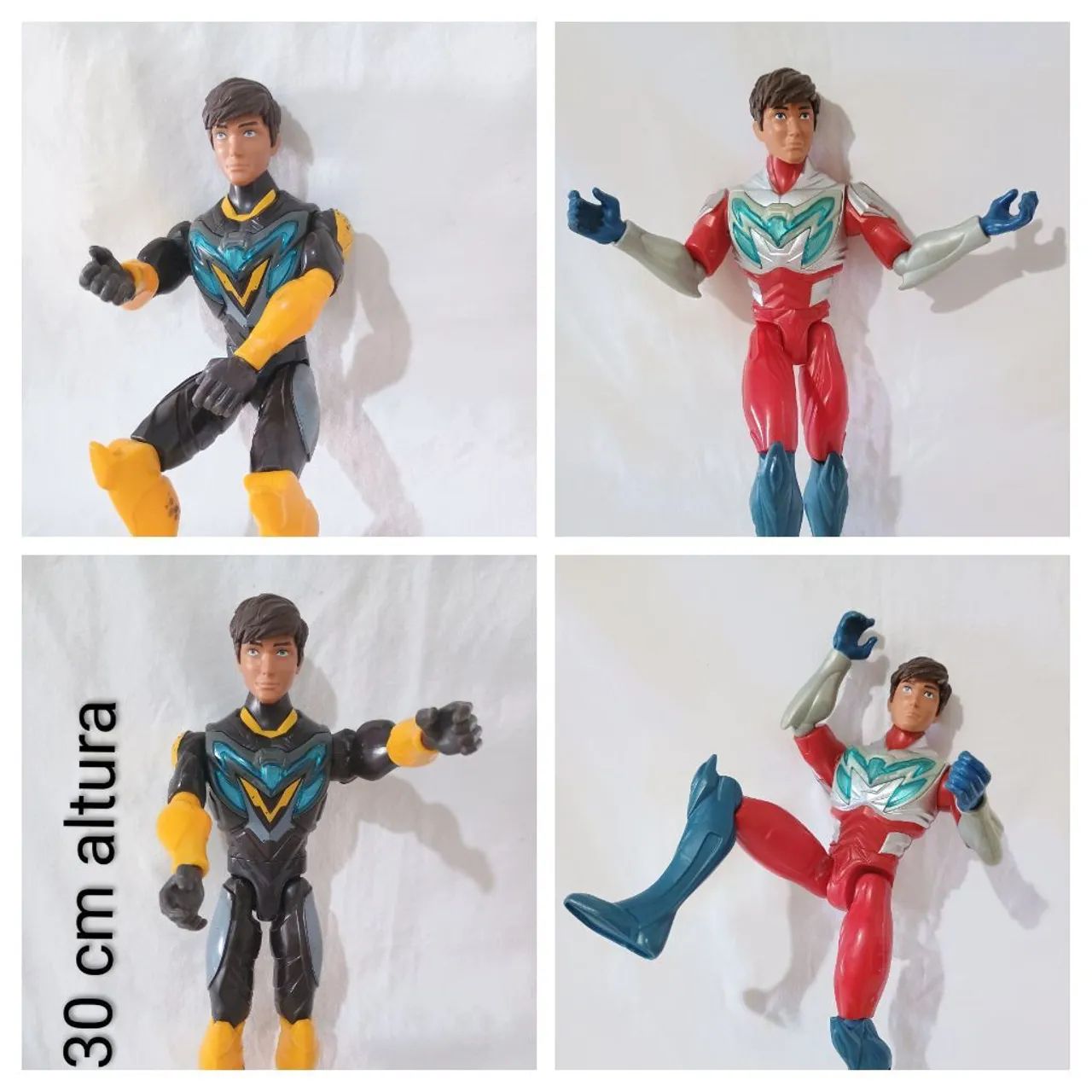 Lote com dois bonecos Maxsteel dos anos de 2012 e 2014