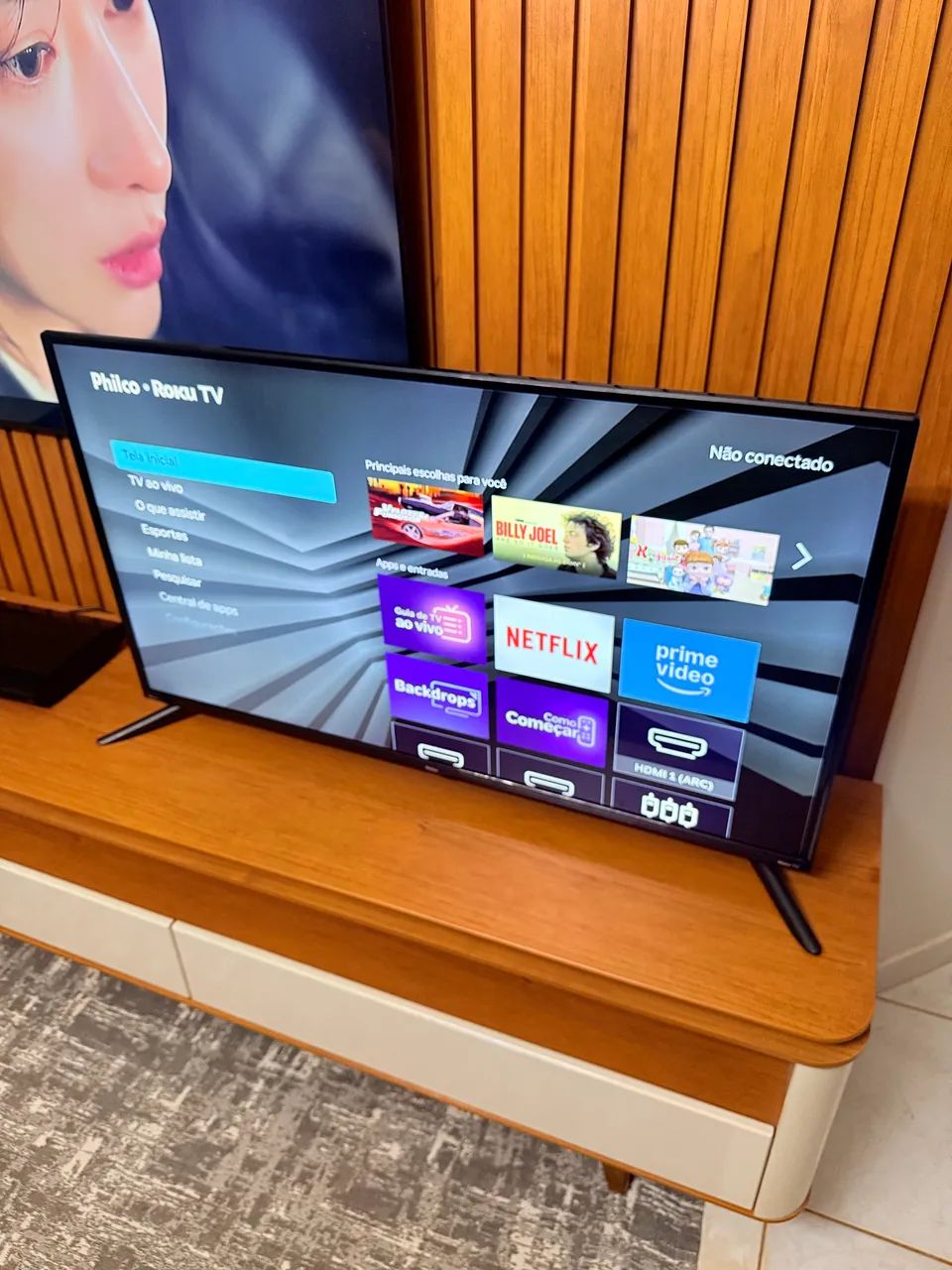 Tv 42 Smart Philco Roku com controle e pezinho - Foto 2