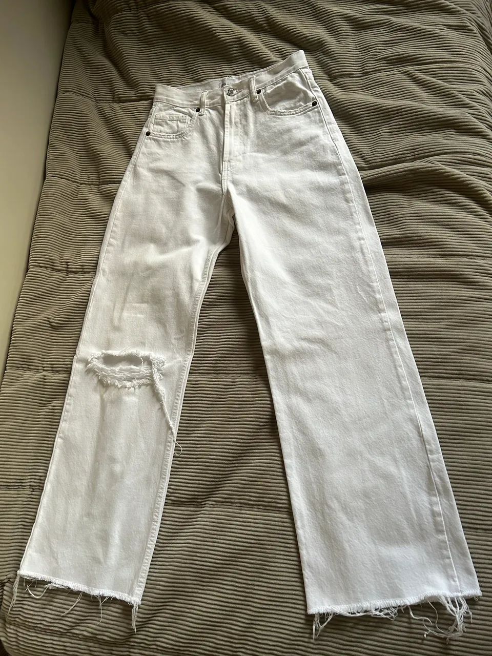 Calça jeans branca zara  - Foto 2