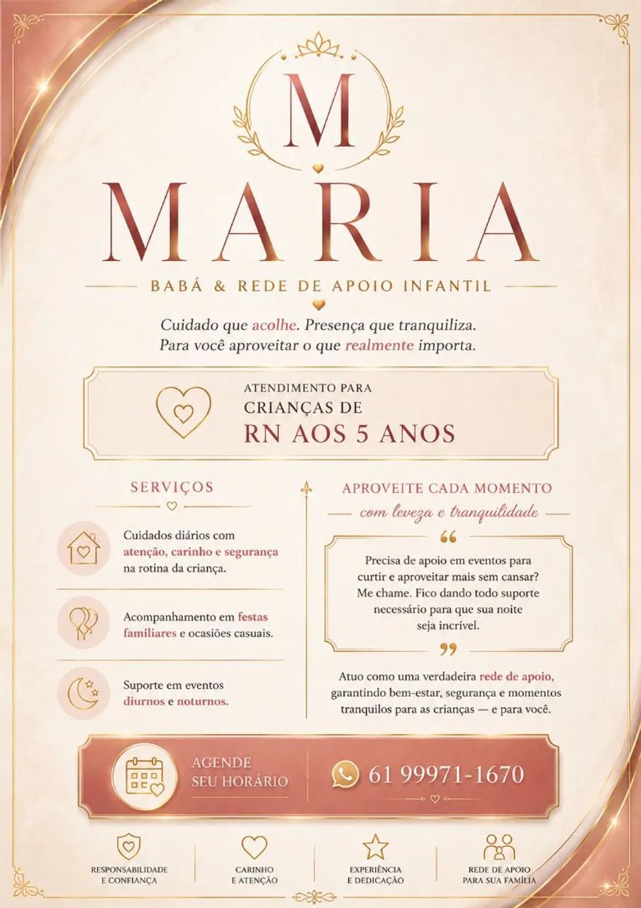 Babá eventos familiares e casuais 