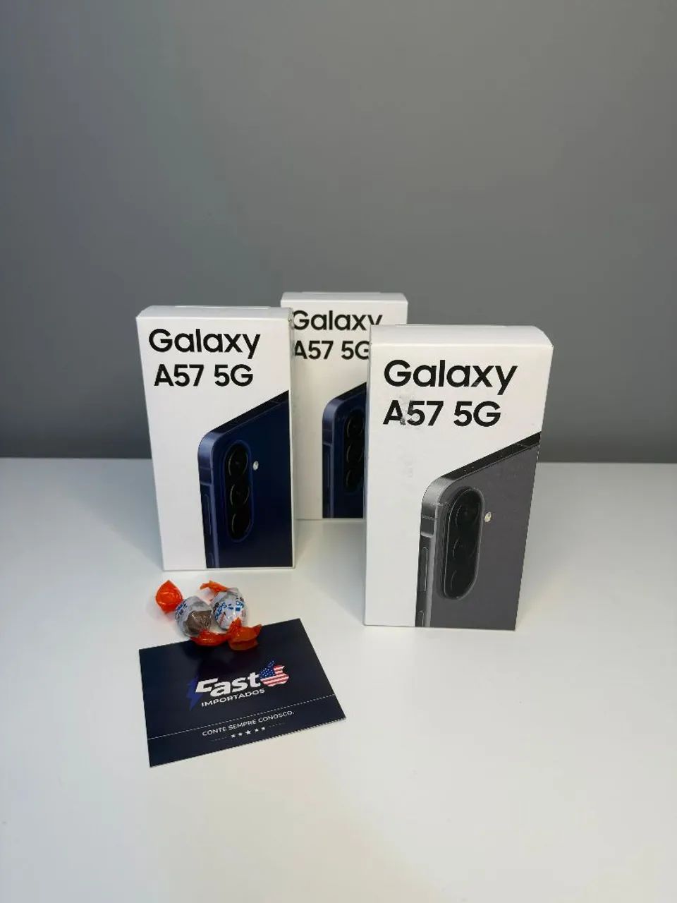 Samsung Galaxy A57 5G 256GB Azul e Cinza - LACRADO