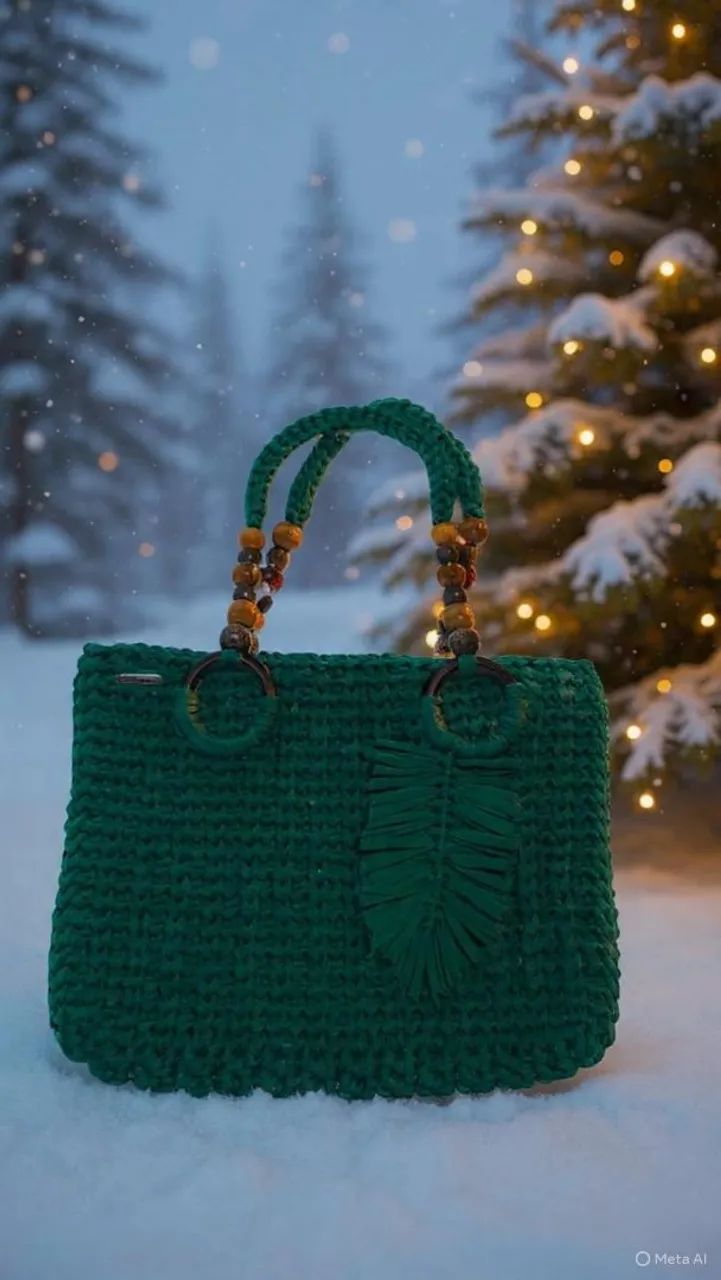 Bolsa de crochê nova 