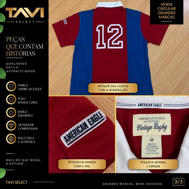 Polo American Eagle Vintage Rugby - Foto 2