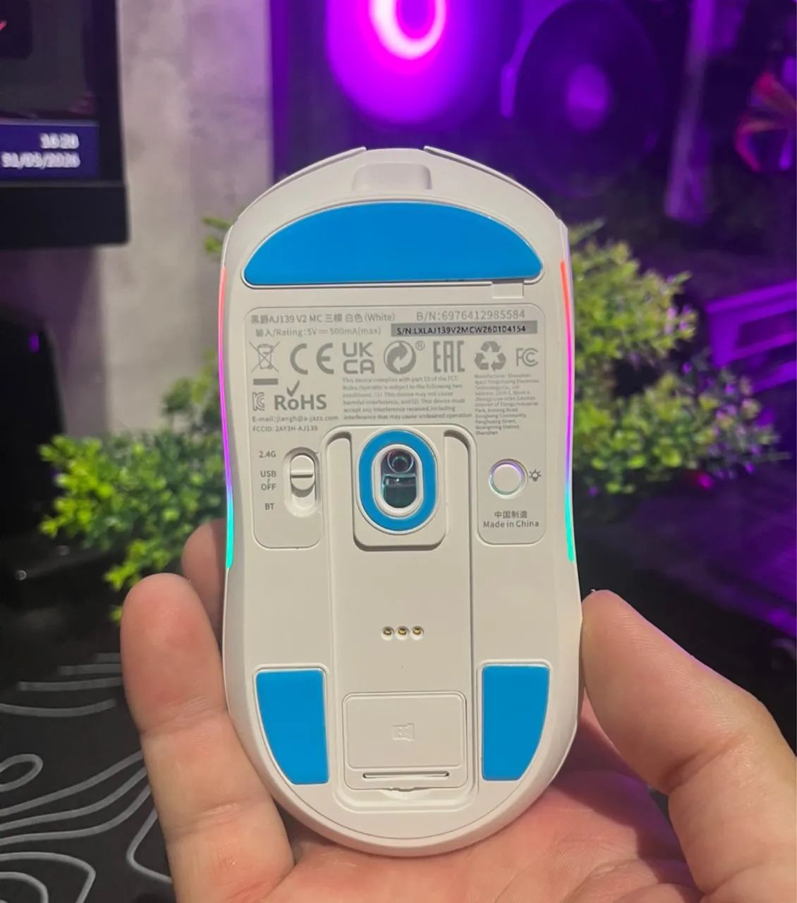 MOUSE AJAZZ AJ139 V2 MC BRANCO - Foto 5