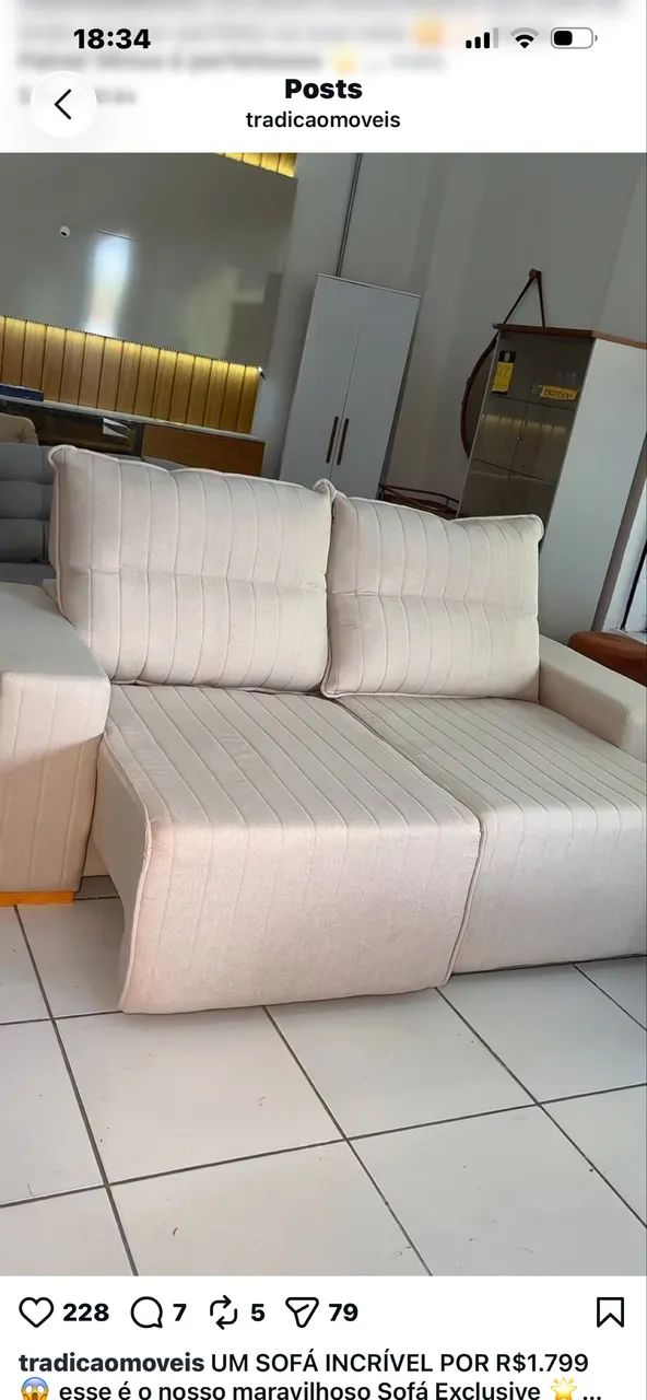 Sofá retrátil novo  - Foto 4