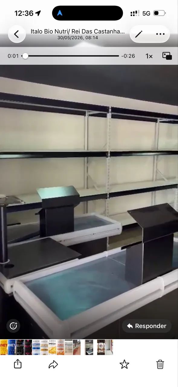 Prateleiras de Aço para Mercado, Mercearia, Conveniência e Loja | Excelente Estado