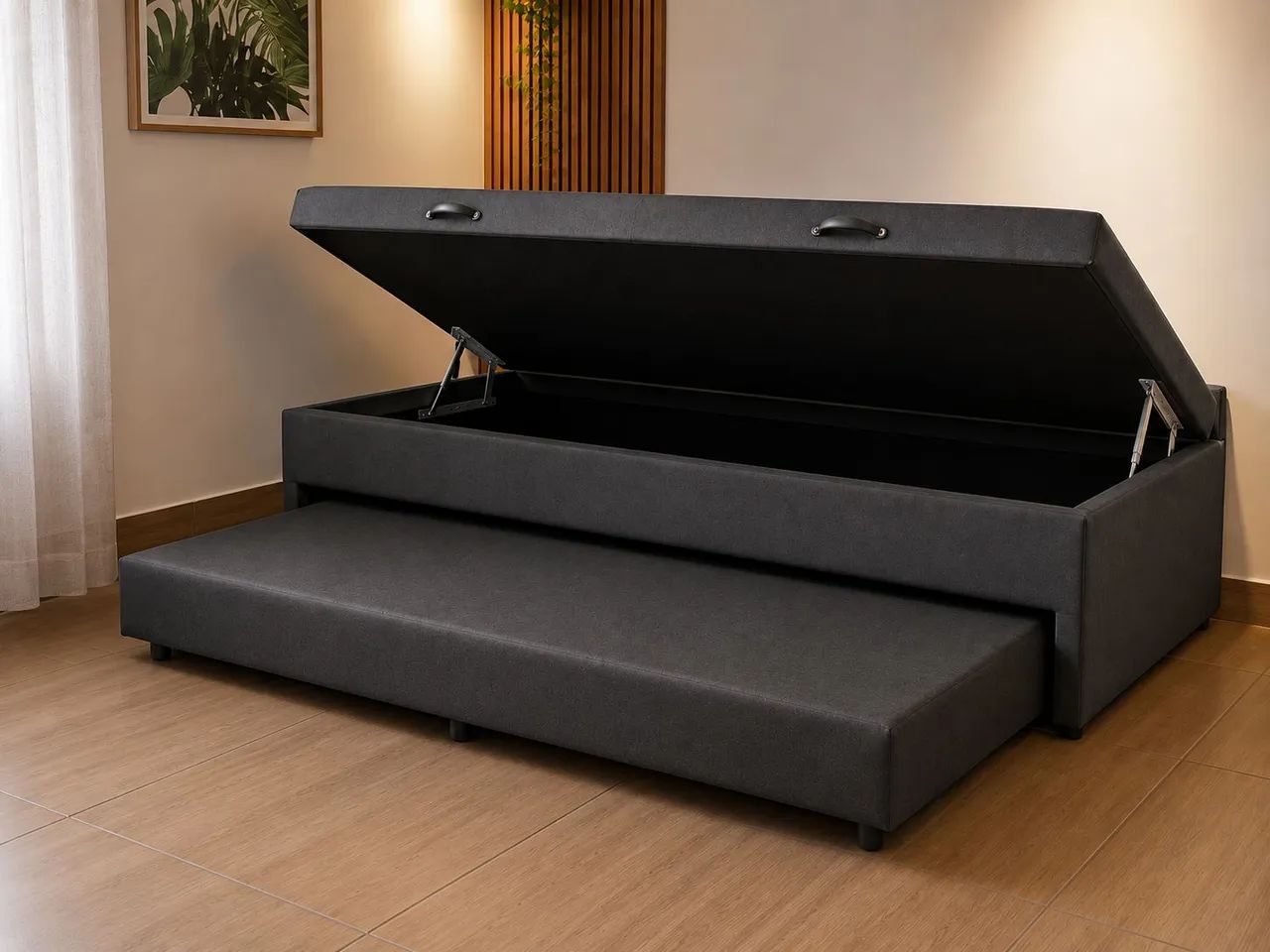 Cama Box com Baú e Auxiliar (3 meses de uso)