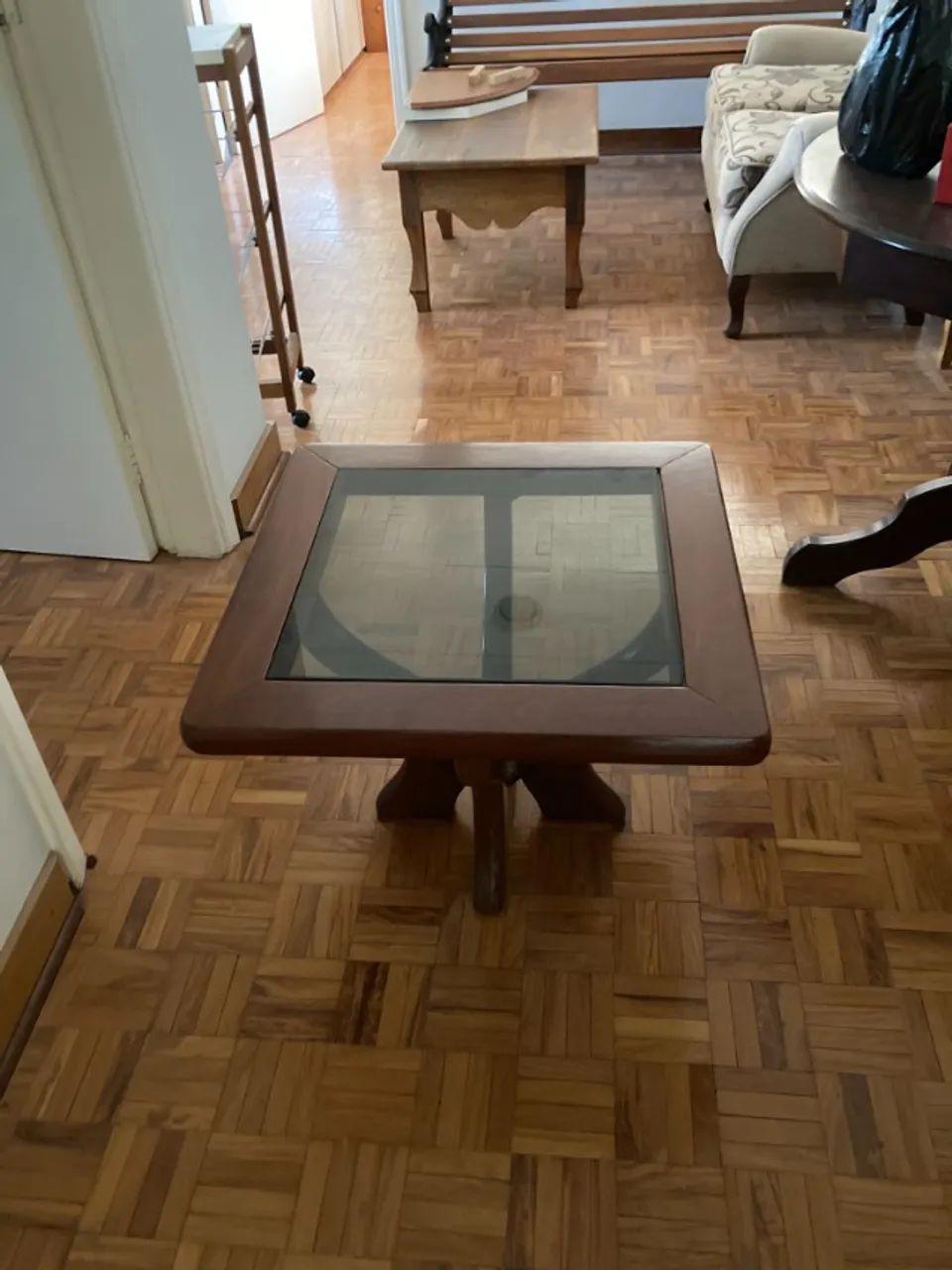 Lindissima Mesa de Centro com tampo de Vidro