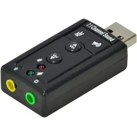 Placa de audio adaptador USB 7.1 para PC/Computador/Notebook